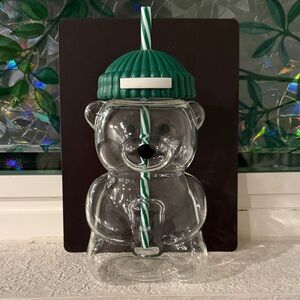 Glass Bear Cup, NEW
